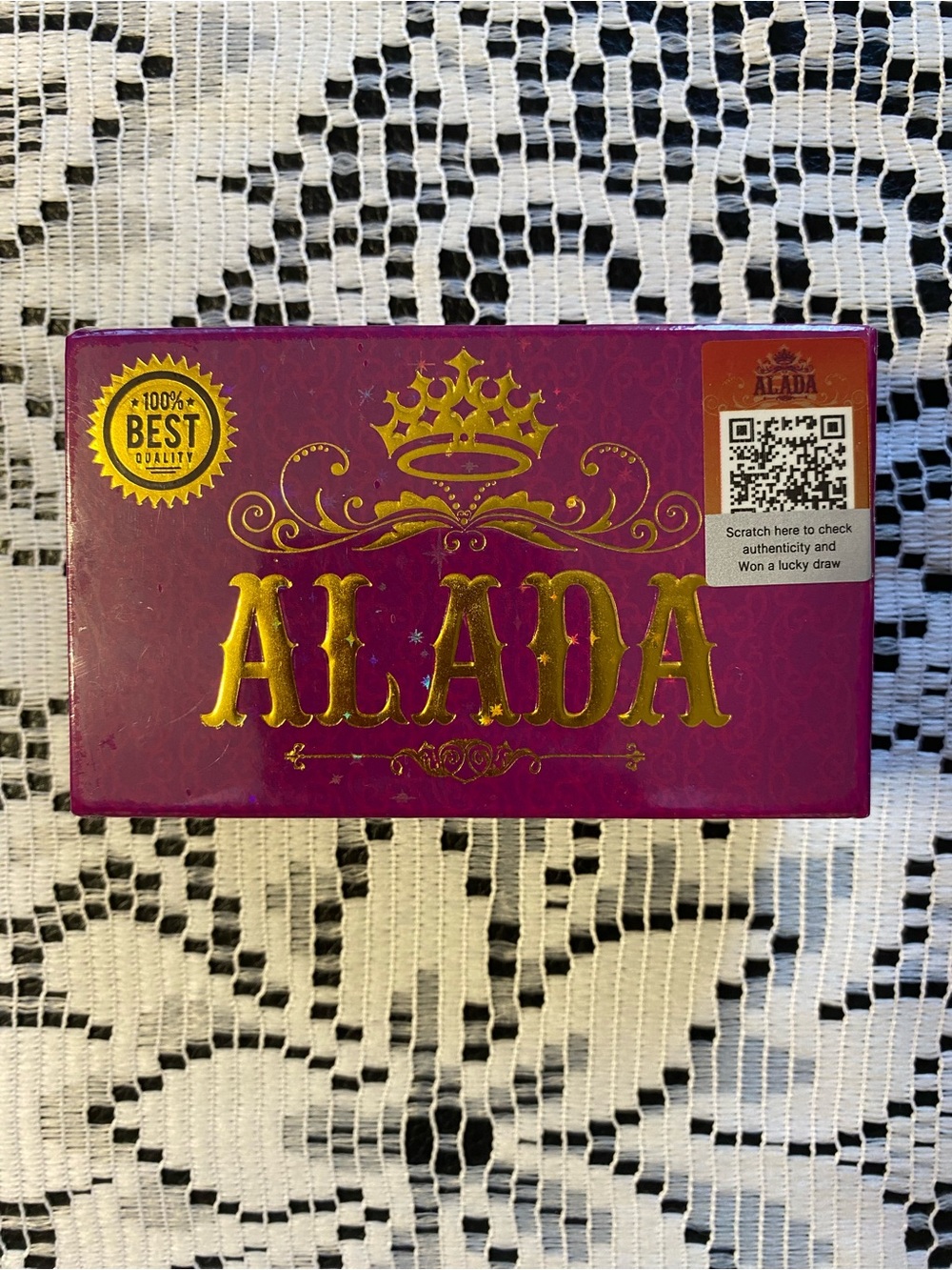 BAR SOAP ALL OVER THE BODY Decorative Storage Box in Purple and Gold